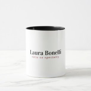 Caneca Título da Planilha Moderna Profissional Minimalist