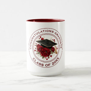 Caneca Toca de Formatura & Rosas Vermelhas Turma de 20XX