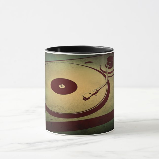 Caneca Toca-discos Retro Grunge Legal (Centro)