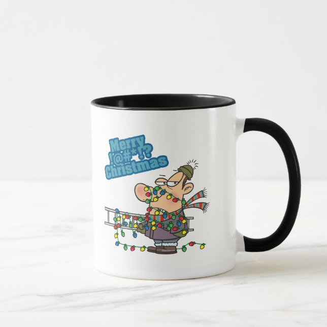Caneca Tocado em luzes feliz bipando desenho de natal (Direita)