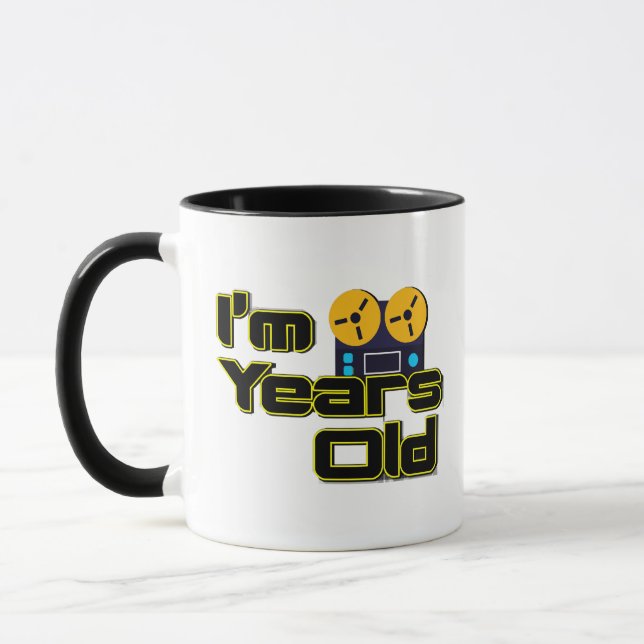 Caneca Tocador de rolo-a-rolo Retro Magnetophon (Esquerda)