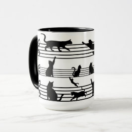 Caneca Tocando Piano de Cats - Coffee Mug