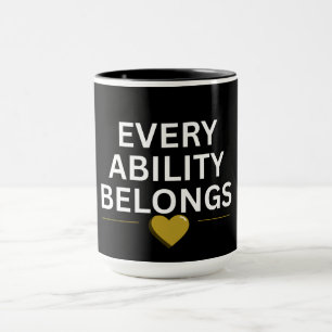 Caneca Toda Habilidade Pertence Coração Inclusivo