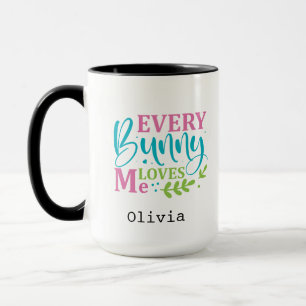 Caneca Toda Lebre Me Ama Festa Divertida de Páscoa 