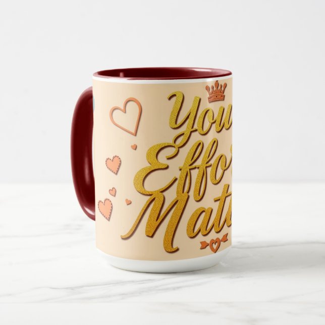 Caneca Todo Esforço Conta | Local de Trabalho Moderno (Frente Esquerda)