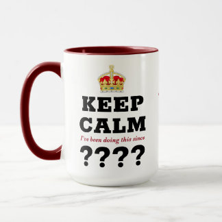 Caneca Todos os anos Manter Calmo Adicionar Mensagem Marc