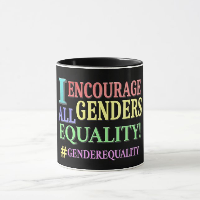 Caneca "TODOS OS GÊNEROS IGUALDADE" Design. Comprar Agora (Centro)