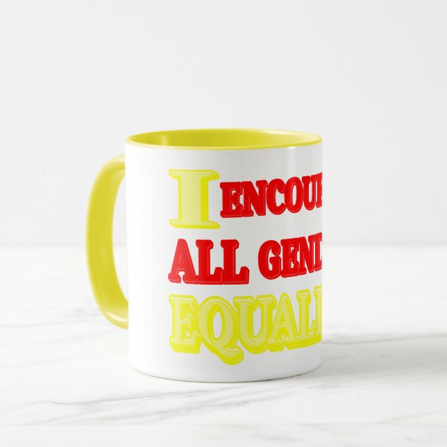 Caneca "TODOS OS GÊNEROS IGUALDADE" - Design de expressão (Frente Esquerda)