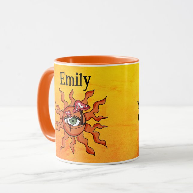 Caneca Todos Os Raios De Cogumelos Que Veem O Sol Persona (Frente Esquerda)