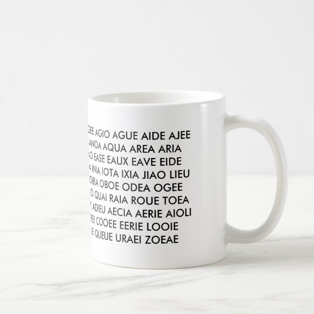 Caneca - "todos que eu tenho são vogais! " (Direita)