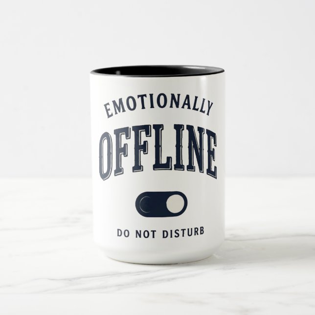 Caneca Toggle de Desligar Emocionalmente Divertido  (Centro)
