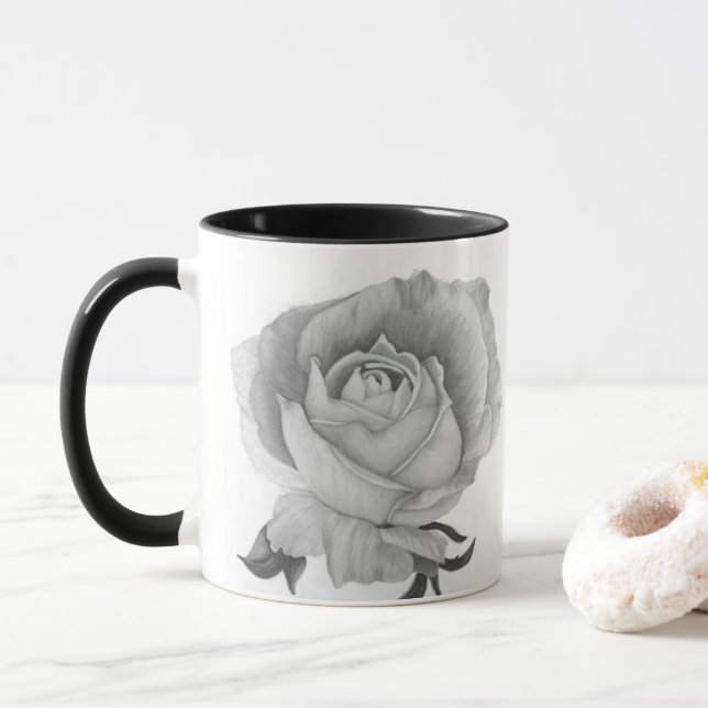 Caneca Tom-de-Roz Cinza (Com Donut)
