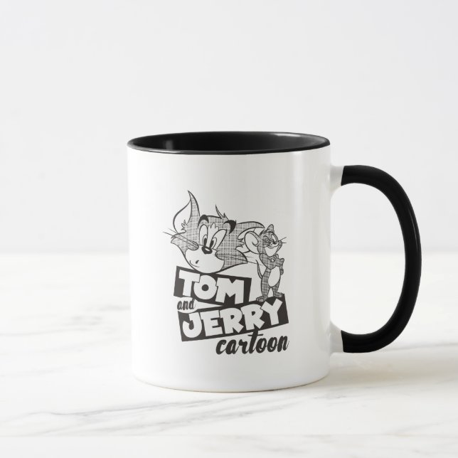 Caneca Tom E Jerry | Cartoon Tom E Jerry (Direita)