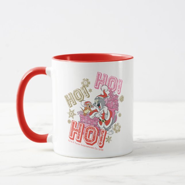 Caneca Tom e Jerry "Ho! Ho! Ho!" Entrega de presentes de  (Esquerda)