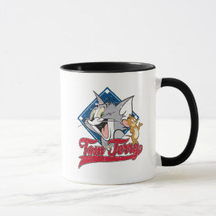 Caneca Tom e Jerry   Tom e Jerry no diamante de basebol