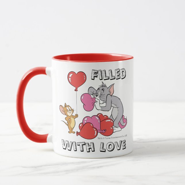 Caneca Tom & Jerry Inflate Valentine Heart Balloons (Esquerda)