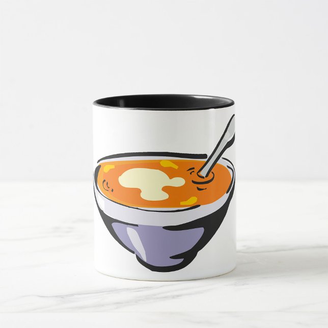 Caneca Tomate Soup Bowl com Spoon (Criador carregado)