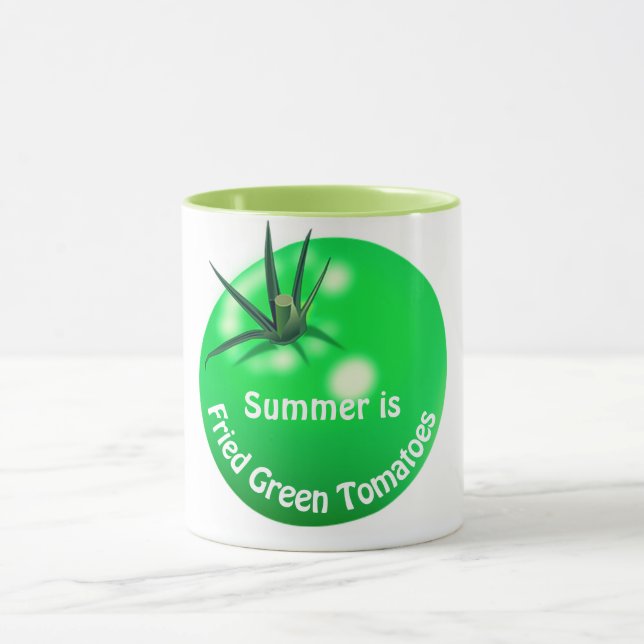 Caneca Tomate verde frito tomate verão bonito (Centro)
