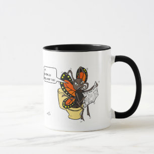 Caneca Tombadilho da necessidade das borboletas