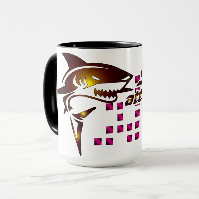 Caneca Tome de ataque de tubarão (Frente Esquerda)