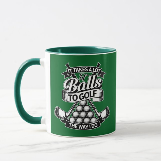 Caneca Tome Muitas Bolas - golfe engraçado (Esquerda)