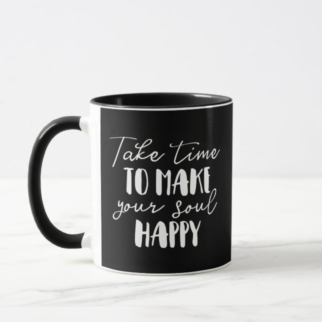 Caneca Tome Tempo Para Tornar Sua Alma Feliz (Esquerda)