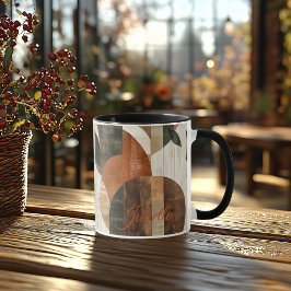 Caneca Tons Rústicos da Terra - Natureza Abstrata Persona