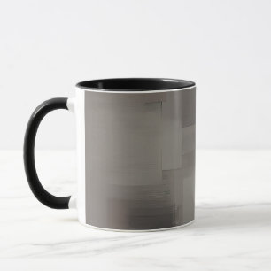 Caneca tons terrosos quadrados abstratos