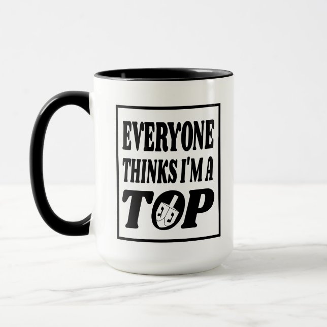 Caneca Top Hanukkah Dreidel Joke Gift (Esquerda)
