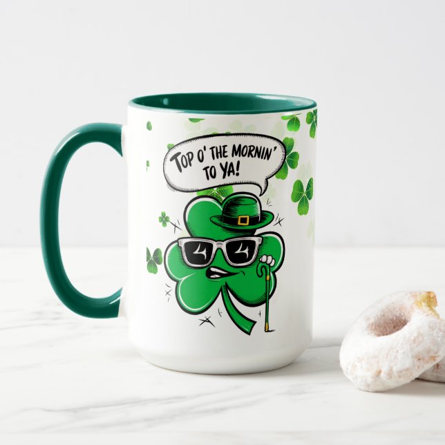 Caneca Top O' The Mornin' Shamrock (Com Donut)