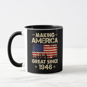 Caneca Tornando a América Grande Desde 1946 Retro Anivers