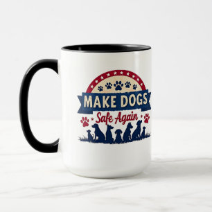 Caneca Torne os cães seguros novamente Trump Election