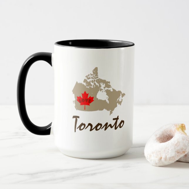 Caneca Toronto Ontario - cafeteira do Canadá (Com Donut)