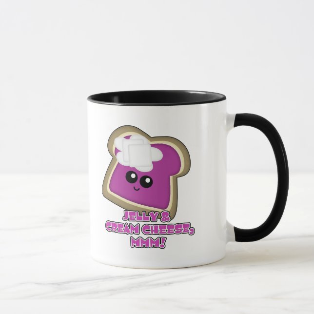 Caneca Torrada Kawaii de Geléia e Cream Cheese (Direita)