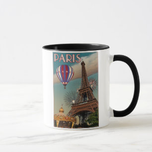 Caneca Torre Eiffel do vintage