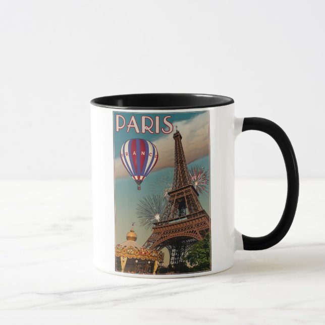 Caneca Torre Eiffel do vintage (Direita)
