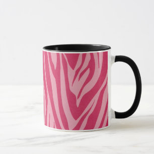Caneca Torres de zebra em rosa-quente