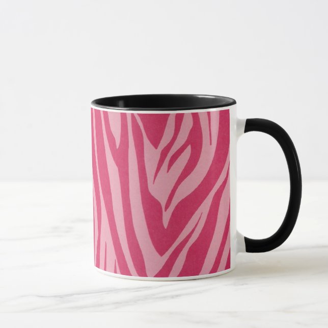 Caneca Torres de zebra em rosa-quente (Direita)