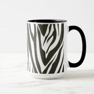 Caneca Torres zebra em preto e branco