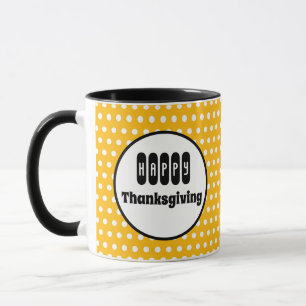 Caneca Torta de Abóbora e Dia de Ação de Graças com Bolin