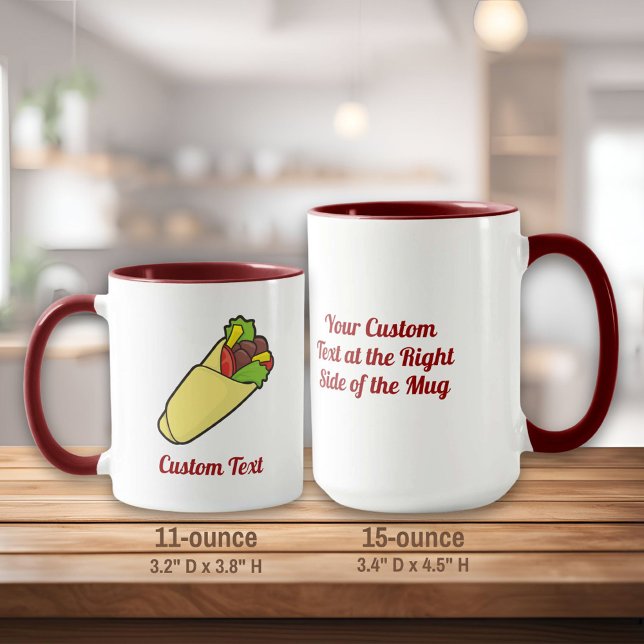Caneca Tortilla Sandwich Wrap Mug (Criador carregado)