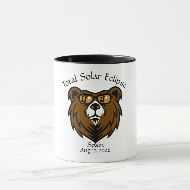 Caneca Total de Espanha de Eclipse Solar 2026 Personaliza (Centro)