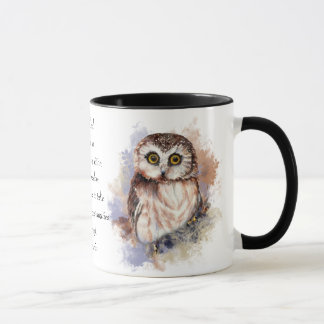 Caneca Totem Animal, Espiritual, Pássaro de Coruja Inspir