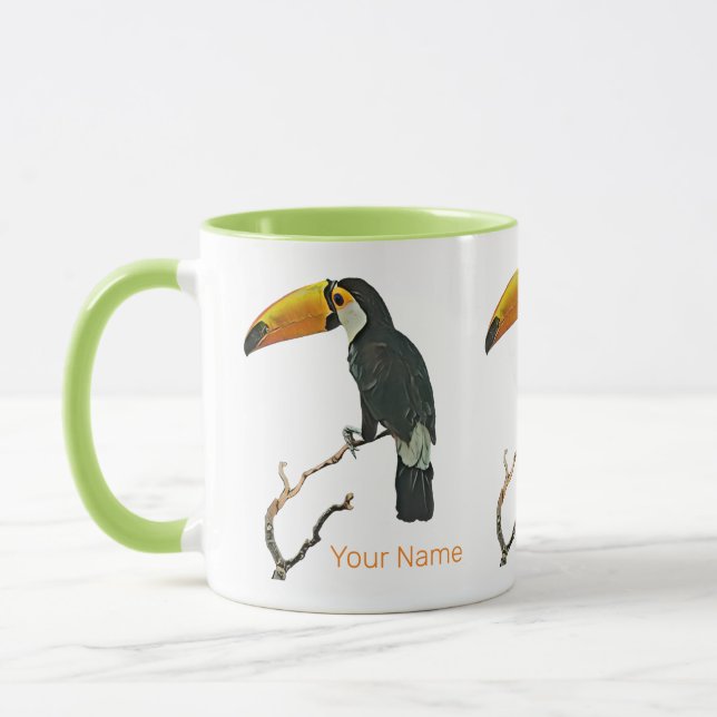 Caneca Toucan Retrait Animal Tropical Bird Design (Esquerda)