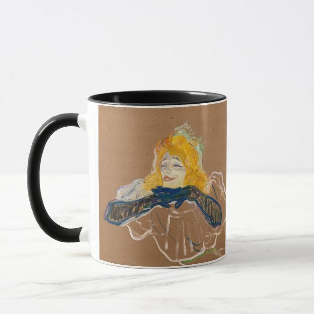 Caneca Toulouse-Lautrec - Yvette Guilbert Cantando (Esquerda)