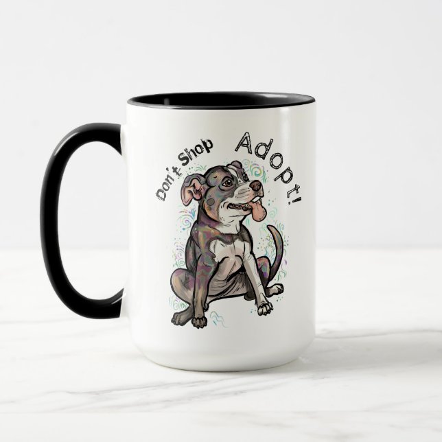 Caneca Touro Bonito "Adote!, não compre" (Esquerda)
