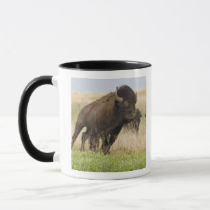 Caneca Touro de bisão jovem e feroz no Tallgrass
