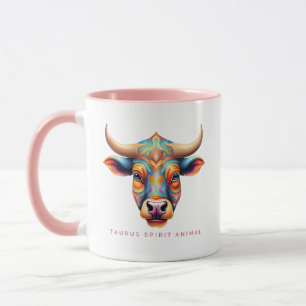 Caneca Touro Espírito Animal Rosto de Touro Alebrije