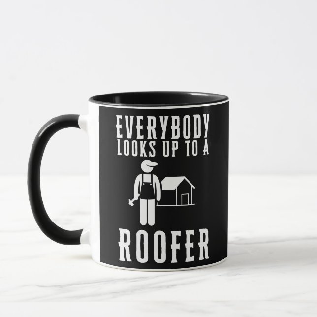 Caneca Trabalhador de Construção do Telhado Roofer (Esquerda)