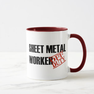CANECA TRABALHADOR FORA DE SERVIÇO DO METAL DE SHEEET